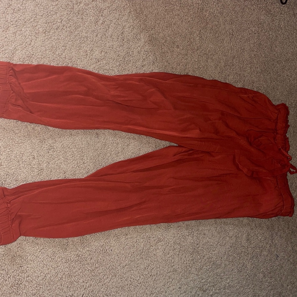Orange light weight joggers
